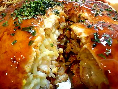 キッチンじゅんのちーめしのお好み焼き